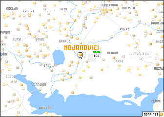 map of Mojanovići