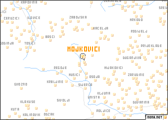 map of Mojkovići