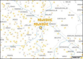 map of Mojković