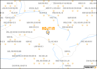 map of Mojtín