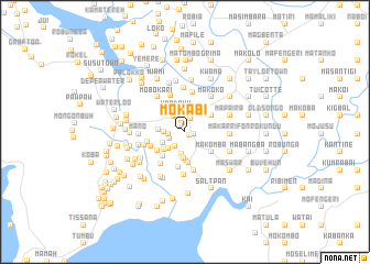 map of Mokabi