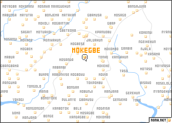 map of Mokegbe