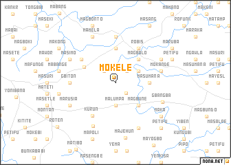 map of Mokele