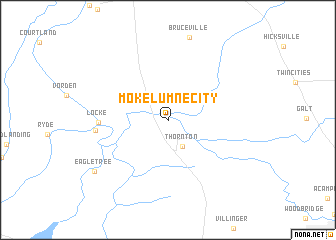 map of Mokelumne City