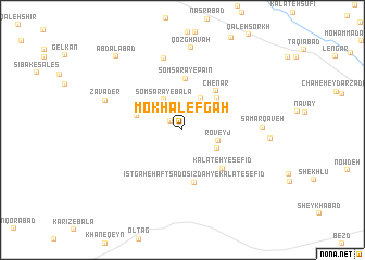 map of Mokhālefgāh