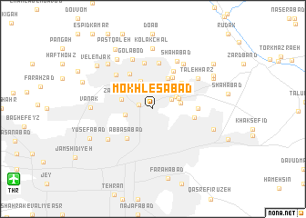 map of Mokhleşābād