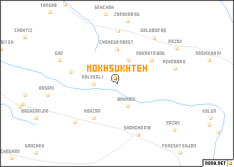 map of Mokh Sūkhteh