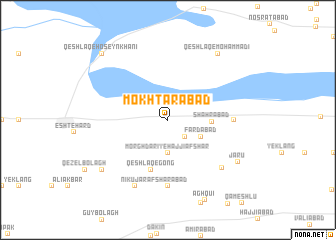 map of Mokhtārābād