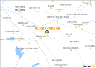 map of Mokhtārābād