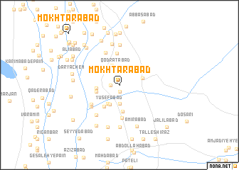 map of Mokhtārābād