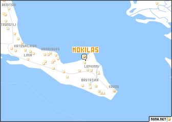 map of Mokílas