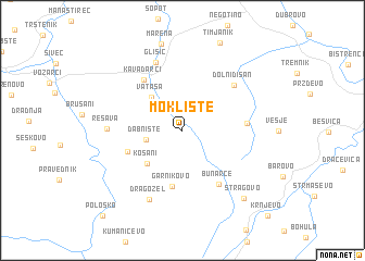 map of Moklište