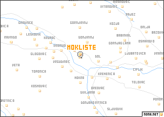 map of Moklište