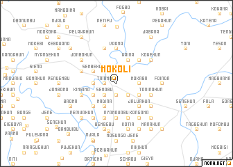 map of Mokoli