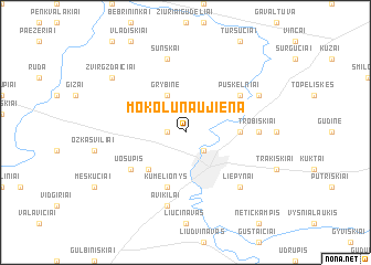 map of Mokolų Naujiena