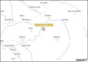 map of Mokonyane