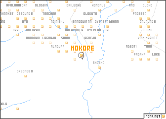 map of Mokore