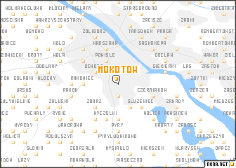 map of Mokotów