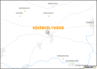 map of Mokra Kalyhirka