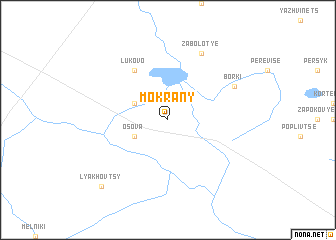 map of Mokrany