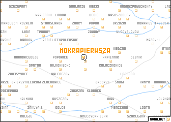 map of Mokra Pierwsza