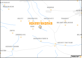 map of Mokraya Konka
