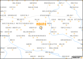 map of Mokre