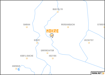map of Mokre