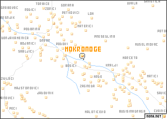 map of Mokronoge