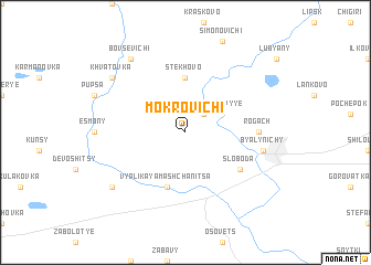 map of Mokrovichi