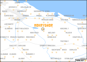 map of Mokry Dwór