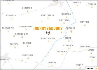 map of Mokryye Dvory