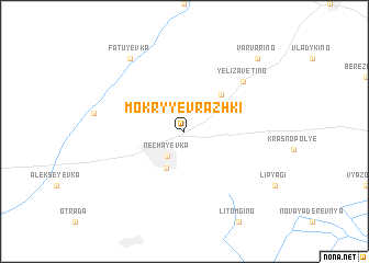 map of Mokryye Vrazhki