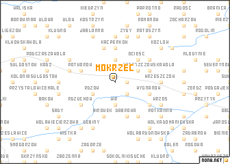 map of Mokrzec