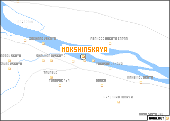 map of Mokshinskaya
