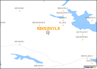 map of Moksinkylä