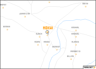 map of Mokwi