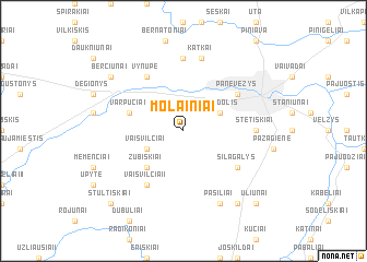 map of Molainiai