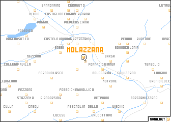 map of Molazzana