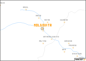 map of Moldoviţa