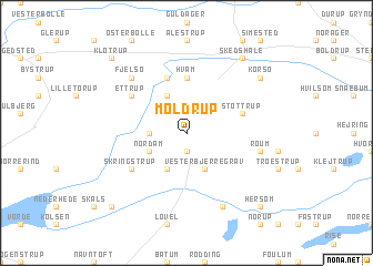 map of Møldrup