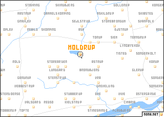 map of Møldrup