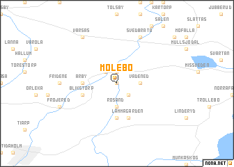 map of Mölebo