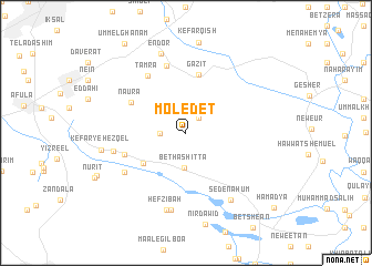 map of Moledet