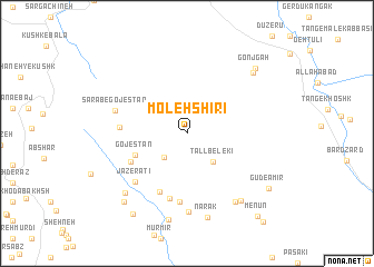 map of Moleh Shīrī