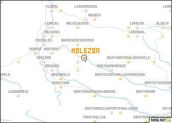 map of Molezon