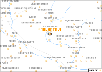 map of Molḩaţāvī