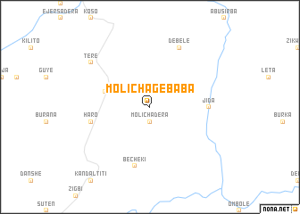 map of Molīcha Gebaba