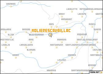 map of Molières-Cavaillac