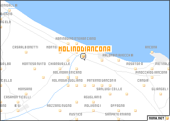 map of Molino di Ancona